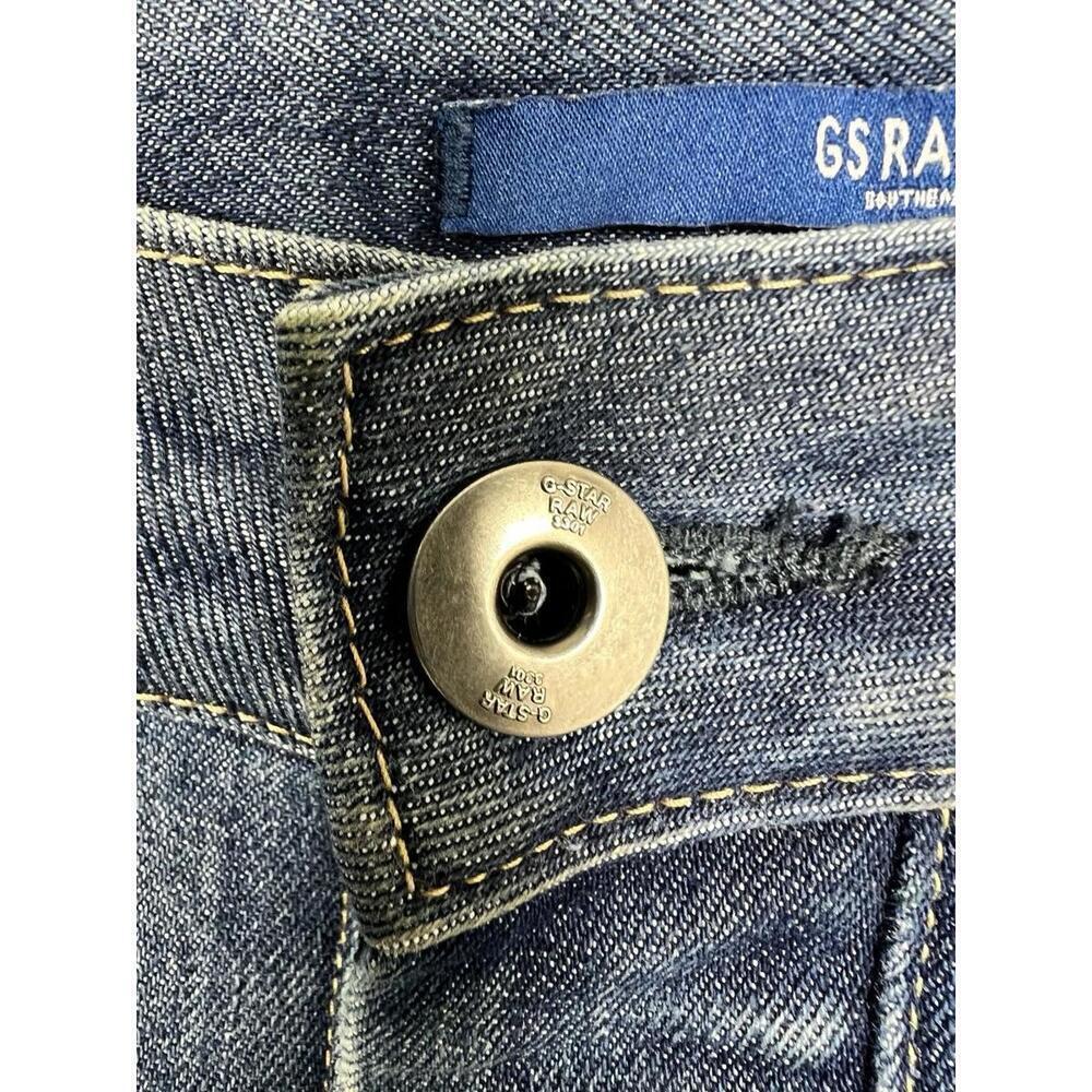 G-Star Raw Jeans Attacc Slim Straight Button Fly 31x32 Pants Blue Denim - Picture 5 of 9